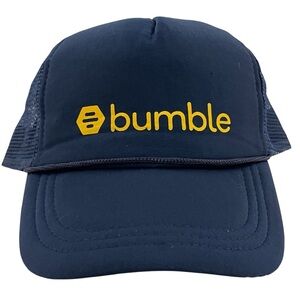 Bumble Adjustable Navy and Yellow Baseball Cap